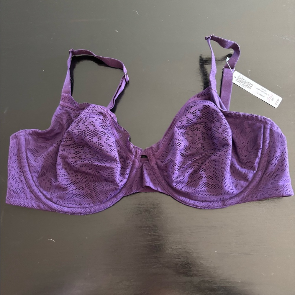 Soma Purple Lace Underwire Bra Full Coverage